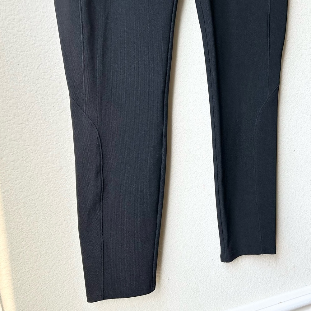 Spanx Micro Rib Knit Control Top Skimmer Leggings in Black Pants Women's Size XL - Picture 5 of 14